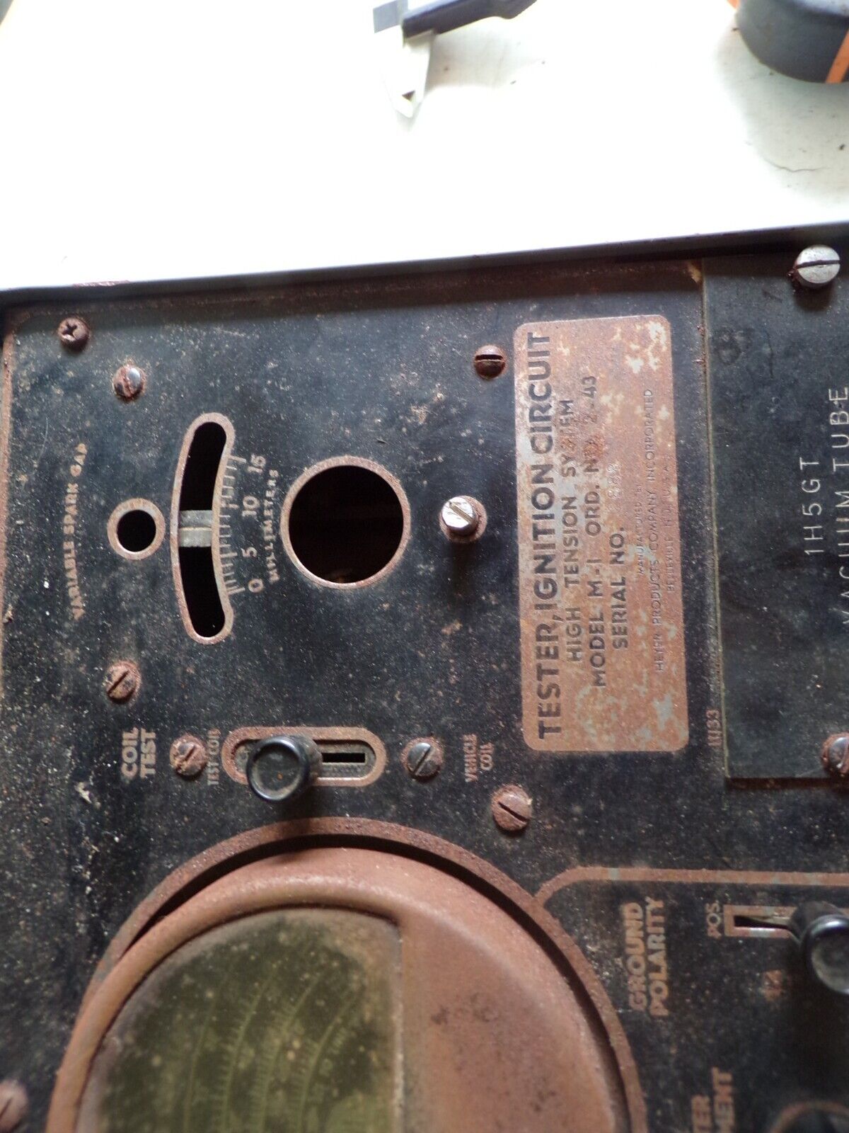 Tester Ignition Circuit Model M-1 2-43 Allen Militaria WWII Indochine 9922 Gallery Image 4