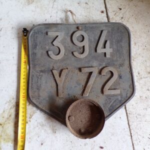 plaque immatriculation + support feu 1930 40 voiture traction 4cv etc 4525