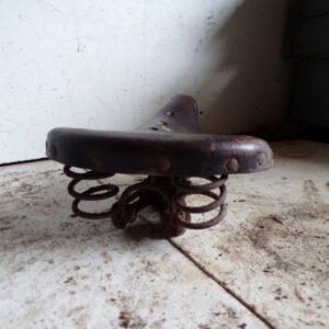 Selle vélo confort cuir 133 années 20 30 motobecane mobylette 6425 – Image 5