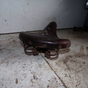 Selle vélo confort cuir 133 années 20 30 motobecane mobylette 6425 – Image 6