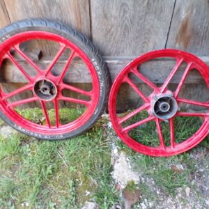 paire jante roue nue 17" 103 peugeot mobylette 4326