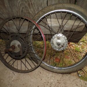 paire de jantes roues sp50 19" moyeux 88 motobecane mobylette 7526